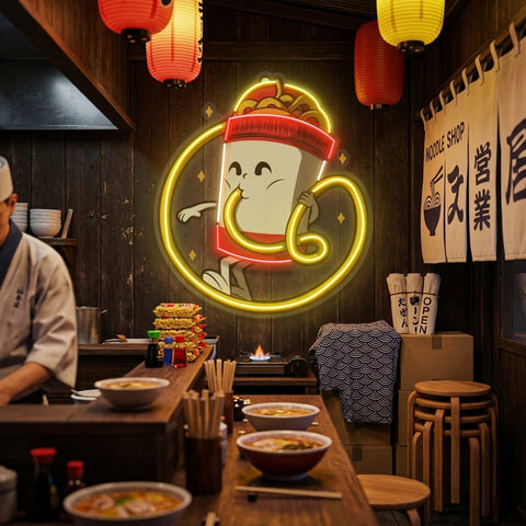 Cup Noodles LED Neon Sign Light Pop Art