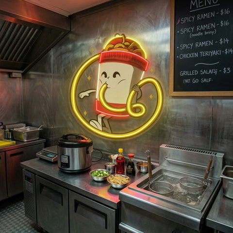 Cup Noodles LED Neon Sign Light Pop Art