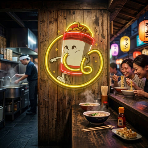 Cup Noodles LED Neon Sign Light Pop Art