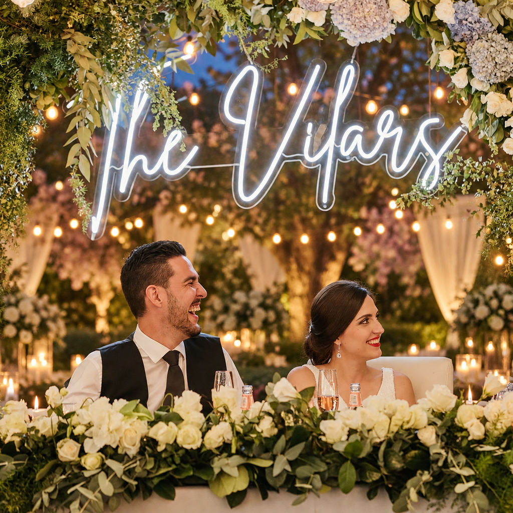 Custom Neon Sign, Custom Neon Sign Wedding, Custom Name Neon Sign