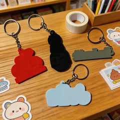 Custom 3D Die-Cut Rubber Keychains