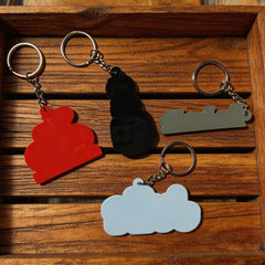 Custom 3D Die-Cut Rubber Keychains