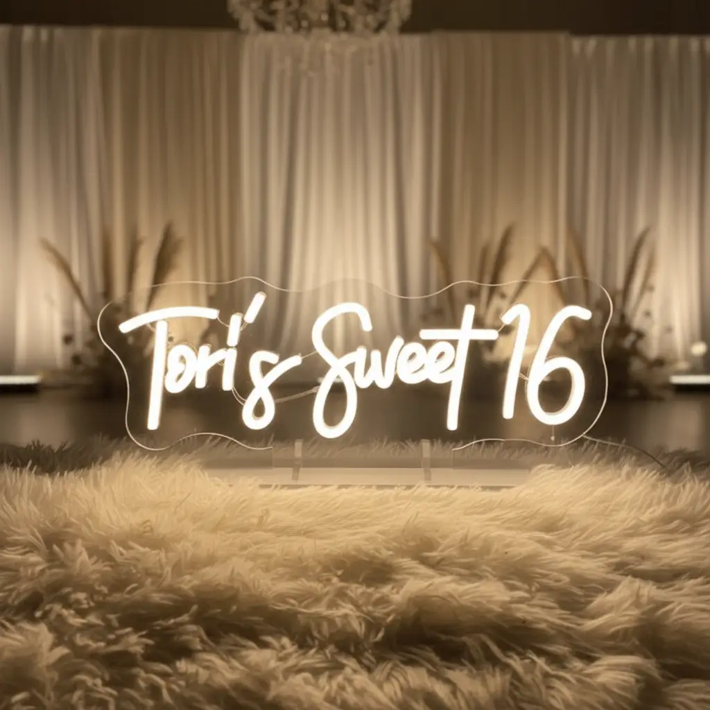Custom Name Sweet 16 Neon Sign Birthday Party Neon Sign