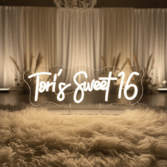 Custom Name Sweet 16 Neon Sign Birthday Party Neon Sign