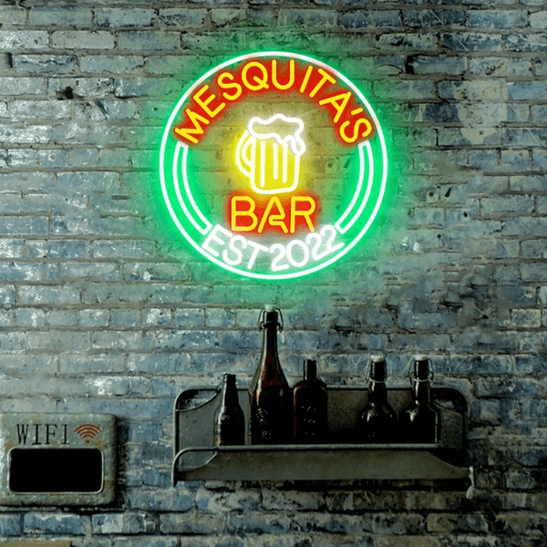 Custom Beer Bar Neon Signage Bar Name Neon Sign - VN03 - Customneonstudio