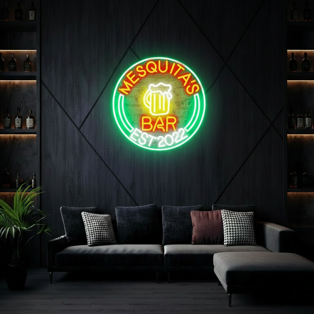Custom Beer Bar Neon Signage Bar Name Neon Sign - VN03 - Customneonstudio