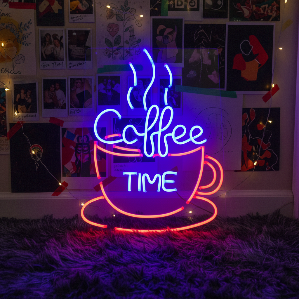 Coffee Time Led Neon Sign Shop Decor Sign - VN03 - Customneonstudio