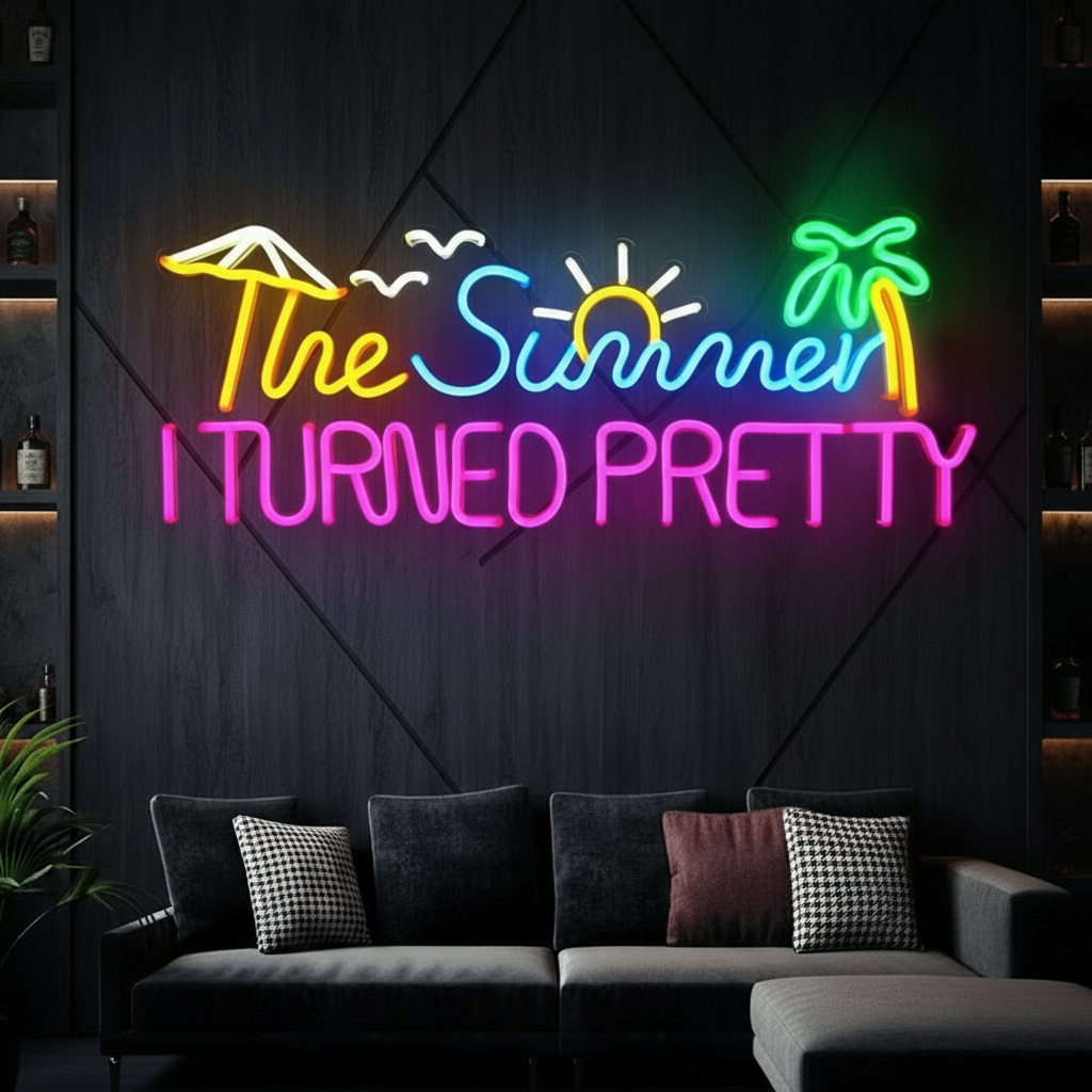 The Summer I Turned  Pretty Led Neon Sign Neon Room Decor Sign - VN03 - Customneonstudio