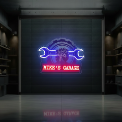 Custom Garage Led Neon Sign Men Gift Wall Decor Light