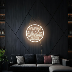 Neon Bar Sign Pub Beer Wine Wall Art Decor Sign
