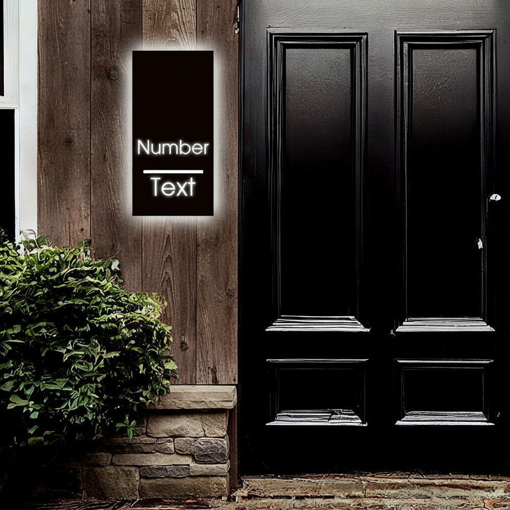 Custom Led Address Number Sign House Sign Light Box