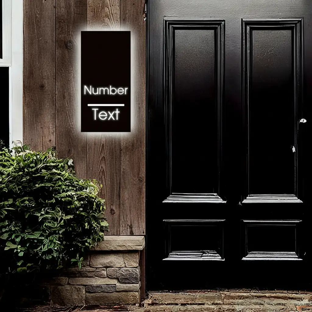 Custom Led Address Number Sign House Sign Light Box