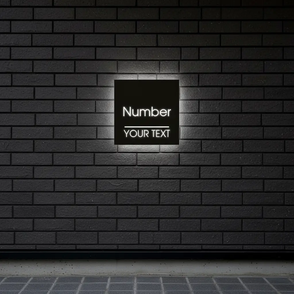 Custom Led Address Number Sign House Sign Light Box