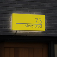 Custom Led Address Number Sign House Sign Light Box