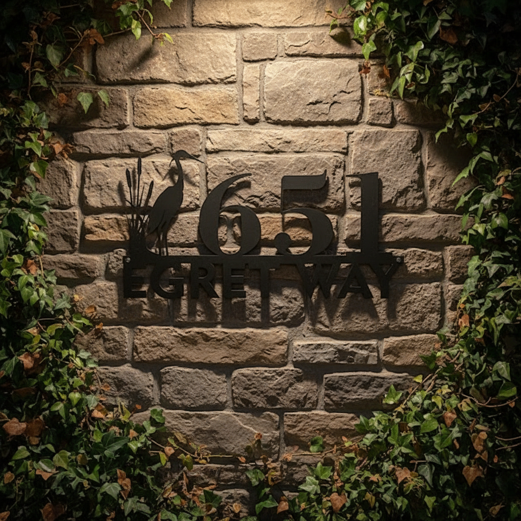 Custom Metal House Number Sign Address Plaque