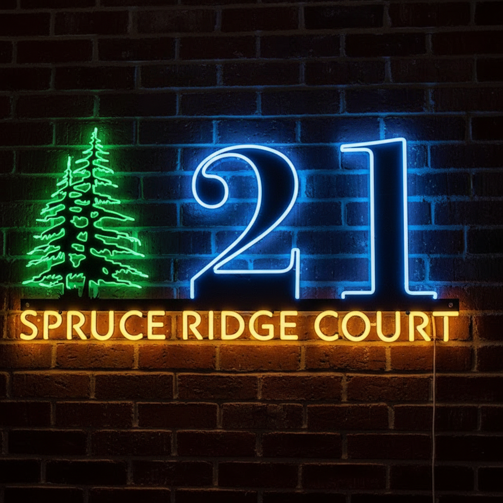 Custom Metal House Number Sign Address Plaque