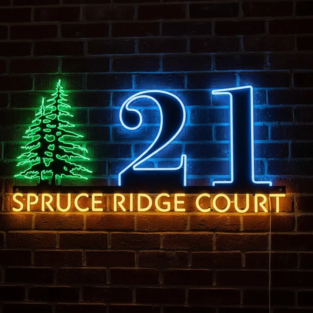 Custom Metal House Number Sign Address Plaque