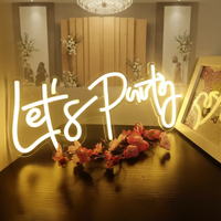 Let's Party Neon Sign for Event Party Decor