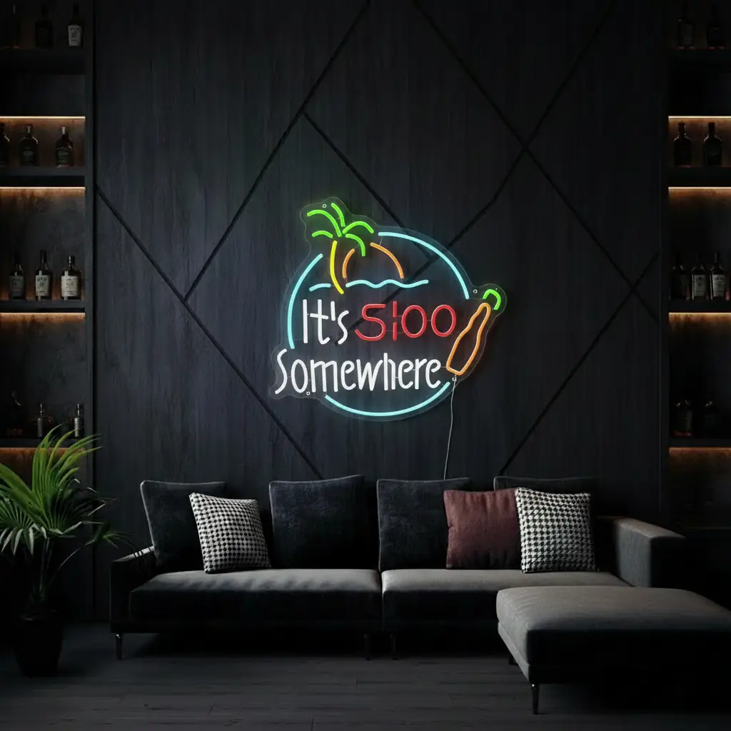 It's 5:00 Somewhere Bar Neon Sign