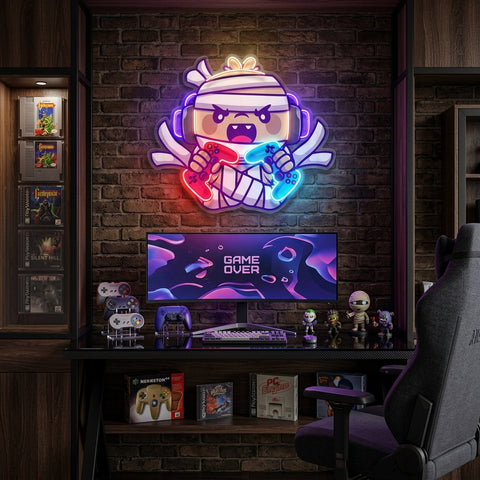 Cute Mummy Gaming LED Neon Sign Light Pop Art