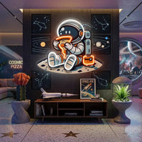 Cute Astropizza LED Neon Sign Light Pop Art
