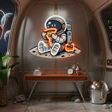 Cute Astropizza LED Neon Sign Light Pop Art