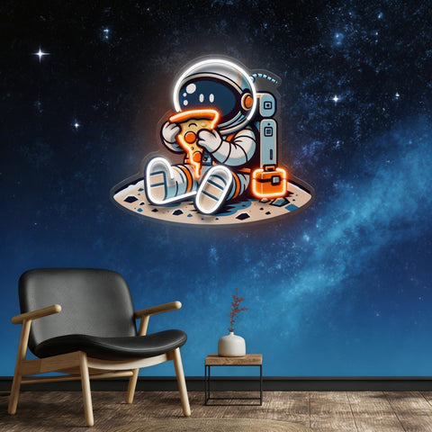Cute Astropizza LED Neon Sign Light Pop Art