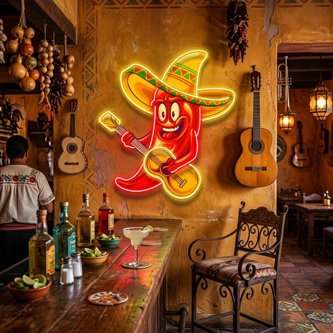 Cute Chilli Pepper LED Neon Sign Light Pop Art