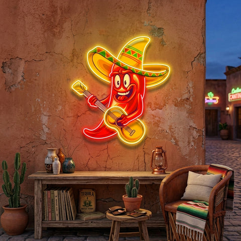 Cute Chilli Pepper LED Neon Sign Light Pop Art