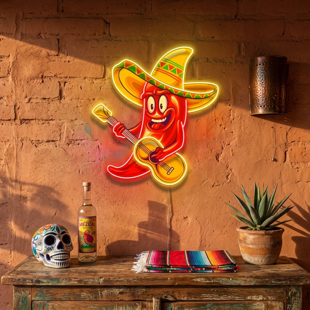 Cute Chilli Pepper LED Neon Sign Light Pop Art