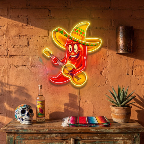 Cute Chilli Pepper LED Neon Sign Light Pop Art