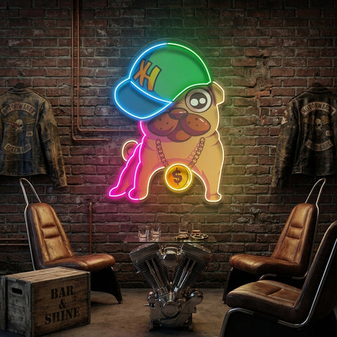 Cute Pug LED Neon Sign Light Pop Art