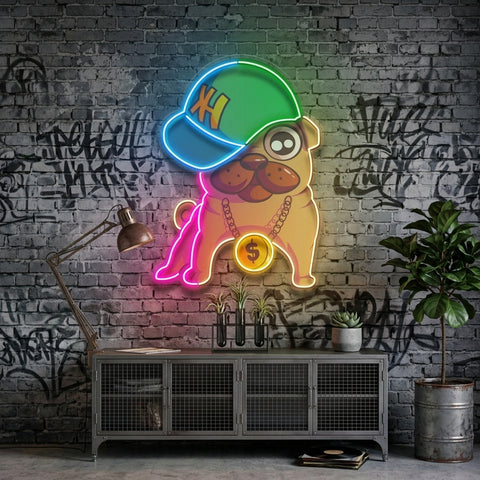 Cute Pug LED Neon Sign Light Pop Art