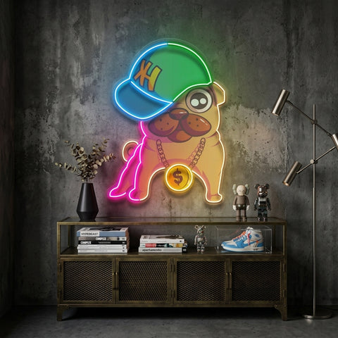 Cute Pug LED Neon Sign Light Pop Art