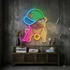 Cute Pug LED Neon Sign Light Pop Art