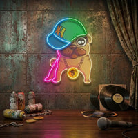 Cute Pug LED Neon Sign Light Pop Art