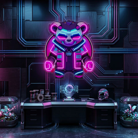 Cyberpunk Panda LED Neon Sign Light Pop Art