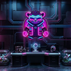 Cyberpunk Panda LED Neon Sign Light Pop Art