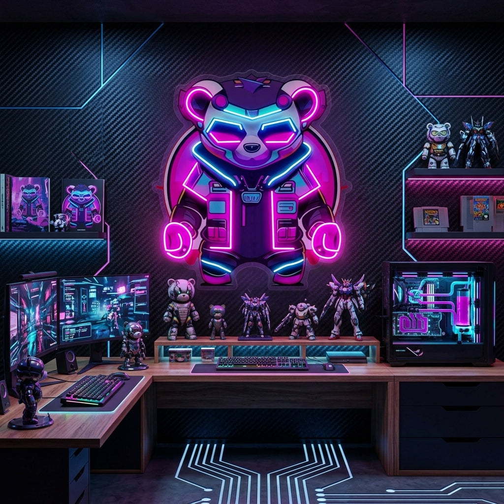 Cyberpunk Panda LED Neon Sign Light Pop Art