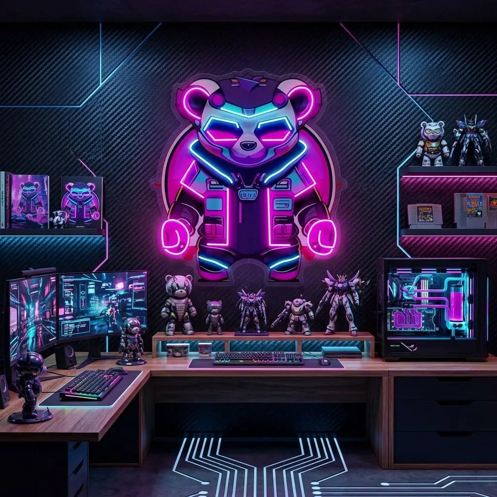 Cyberpunk Panda LED Neon Sign Light Pop Art