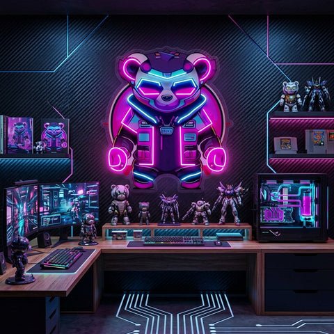 Cyberpunk Panda LED Neon Sign Light Pop Art