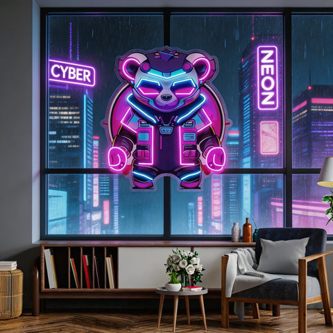 Cyberpunk Panda LED Neon Sign Light Pop Art