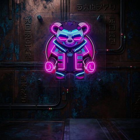 Cyberpunk Panda LED Neon Sign Light Pop Art