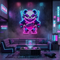 Panda Warrior LED Neon Sign Light Pop Art
