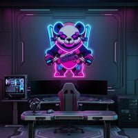 Panda Warrior LED Neon Sign Light Pop Art