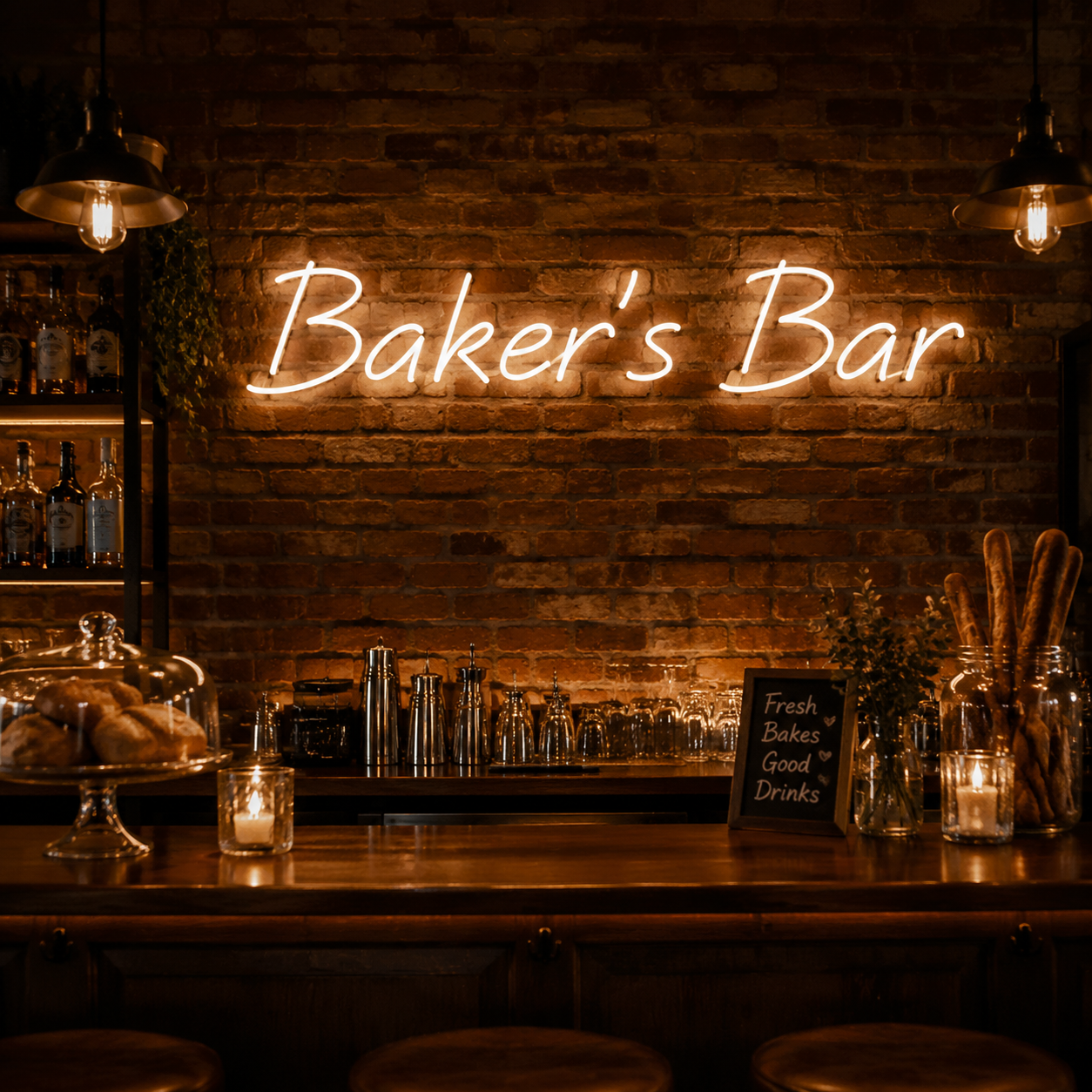 Custom Neon: Baker’s Bar