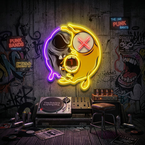 Dead Emoji Skull LED Neon Sign Light Pop Art