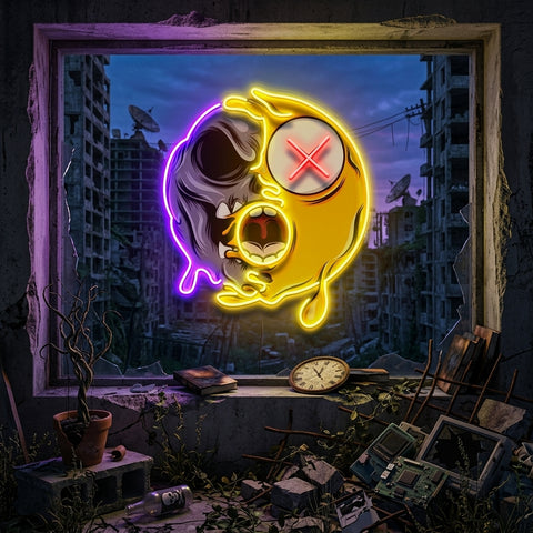 Dead Emoji Skull LED Neon Sign Light Pop Art