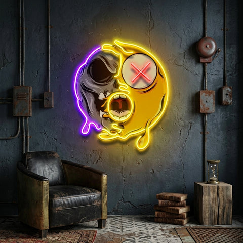 Dead Emoji Skull LED Neon Sign Light Pop Art