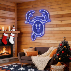 Dear Head Christmas Neon Sign